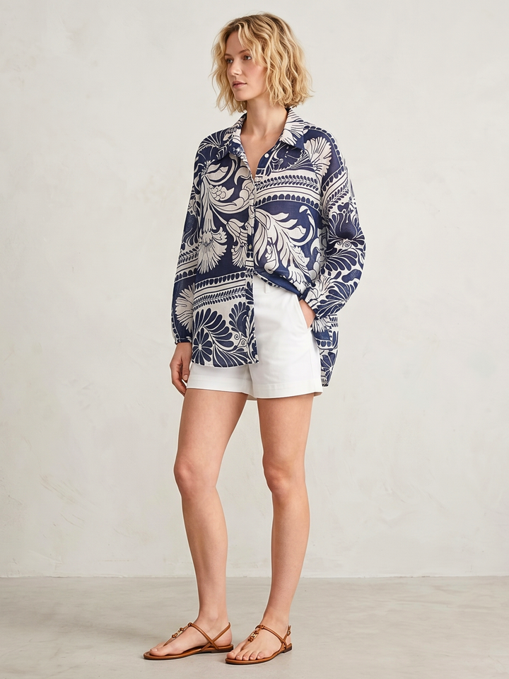 Daisy Boho Button Down Shirt