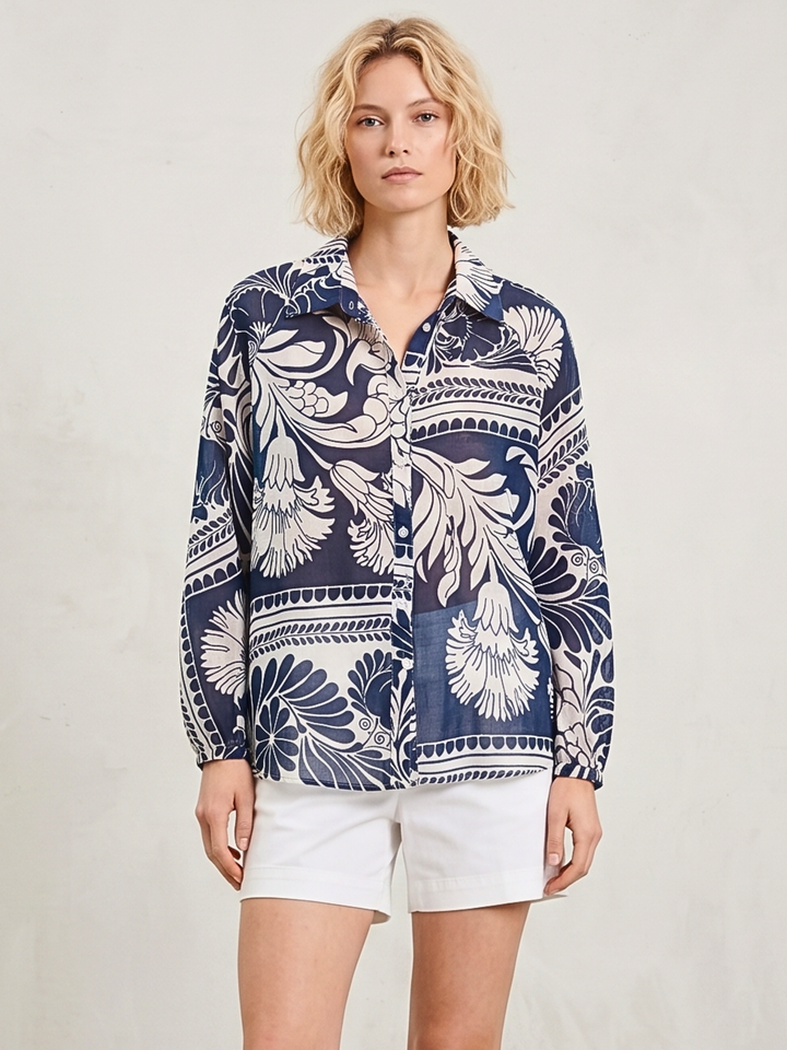 Daisy Boho Button Down Shirt