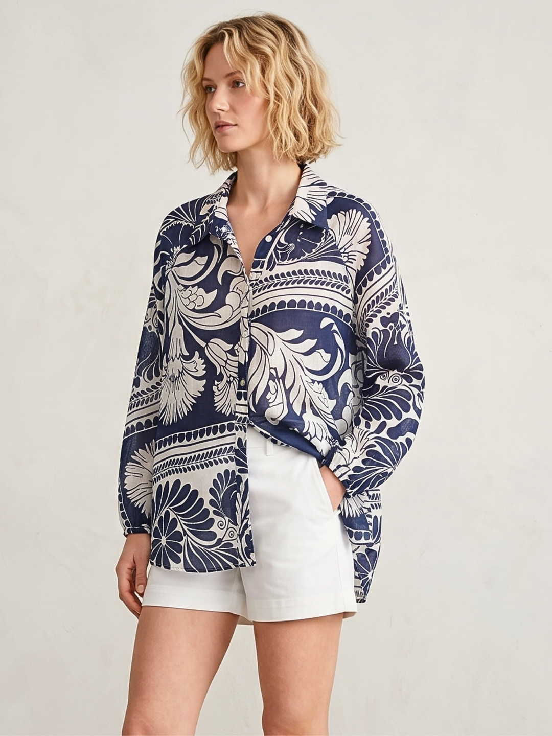 Daisy Boho Button Down Shirt