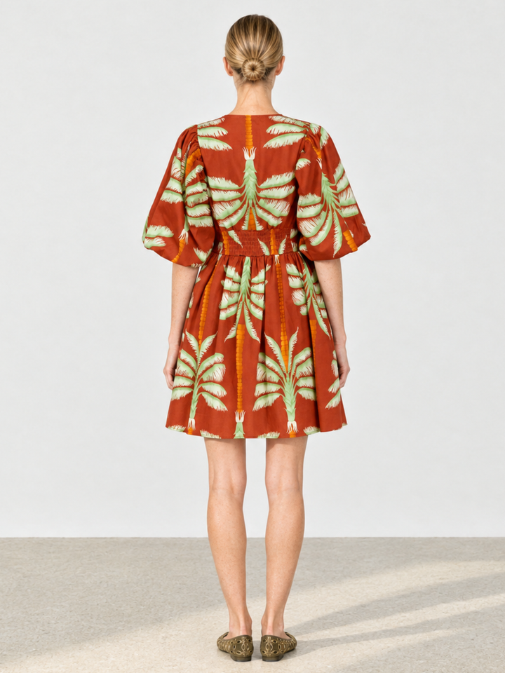 DENTON PUFF SLEEVE BABY DOLL DRESS