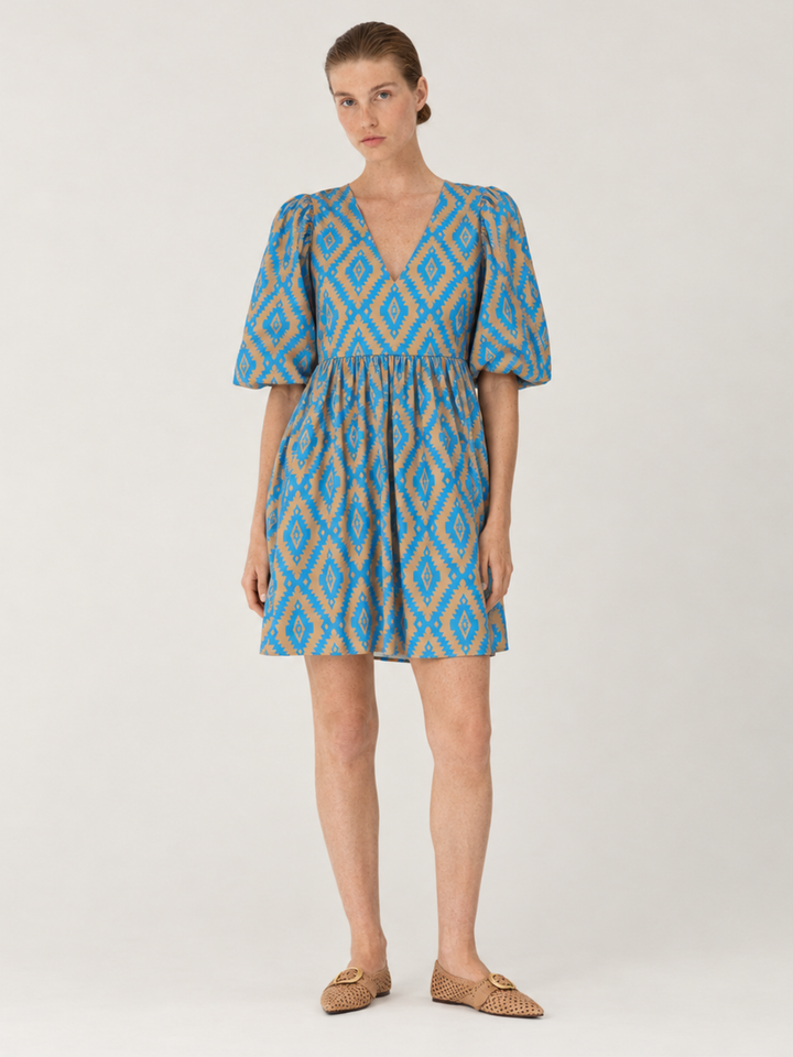 DENTON PUFF SLEEVE BABY DOLL DRESS