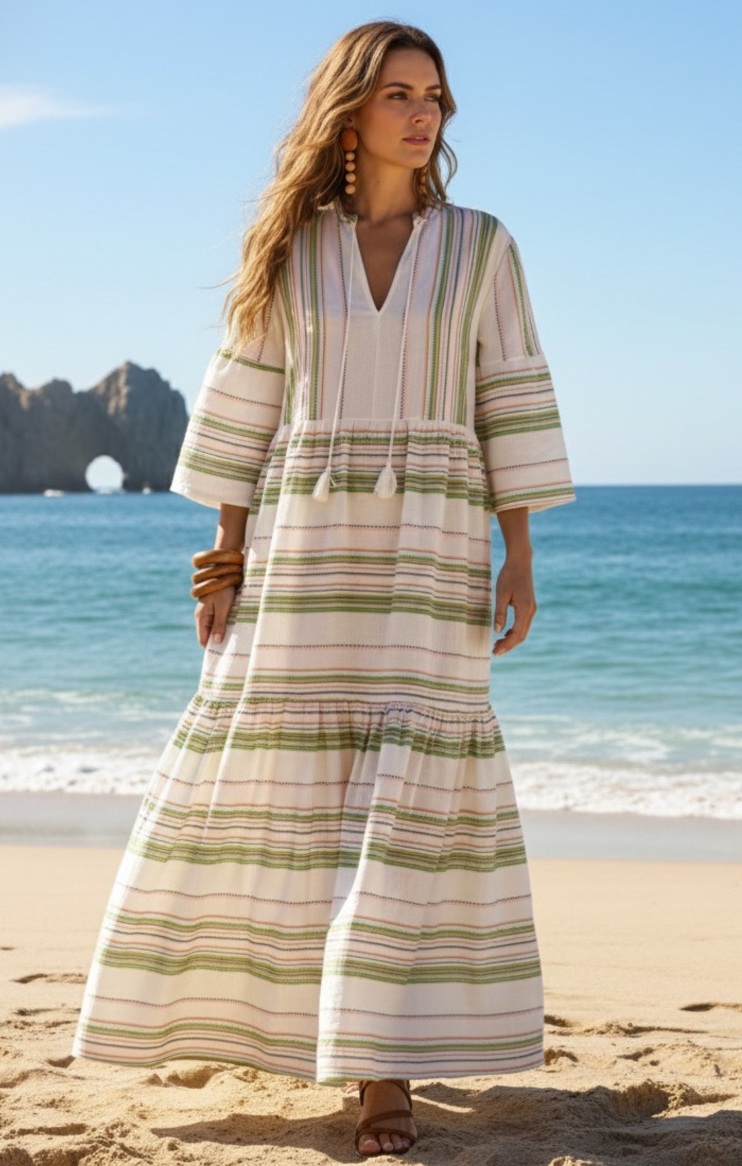 MIRAMAR BOHEMIAN TIERED MAXI DRESS