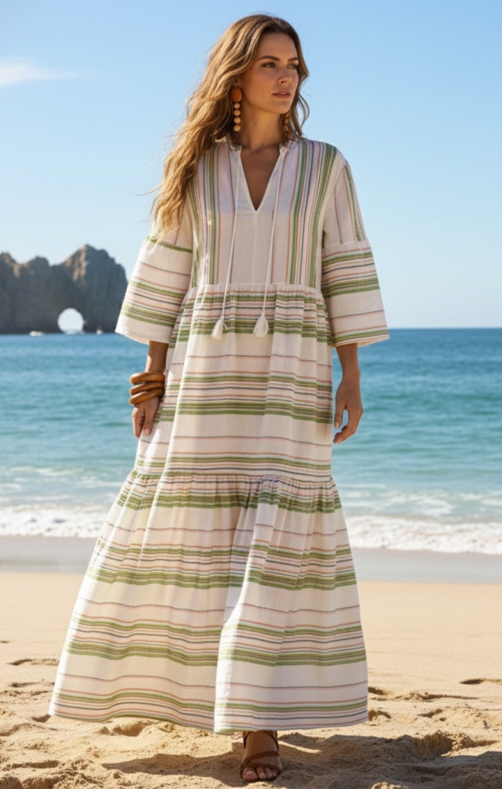 MIRAMAR BOHEMIAN TIERED MAXI DRESS