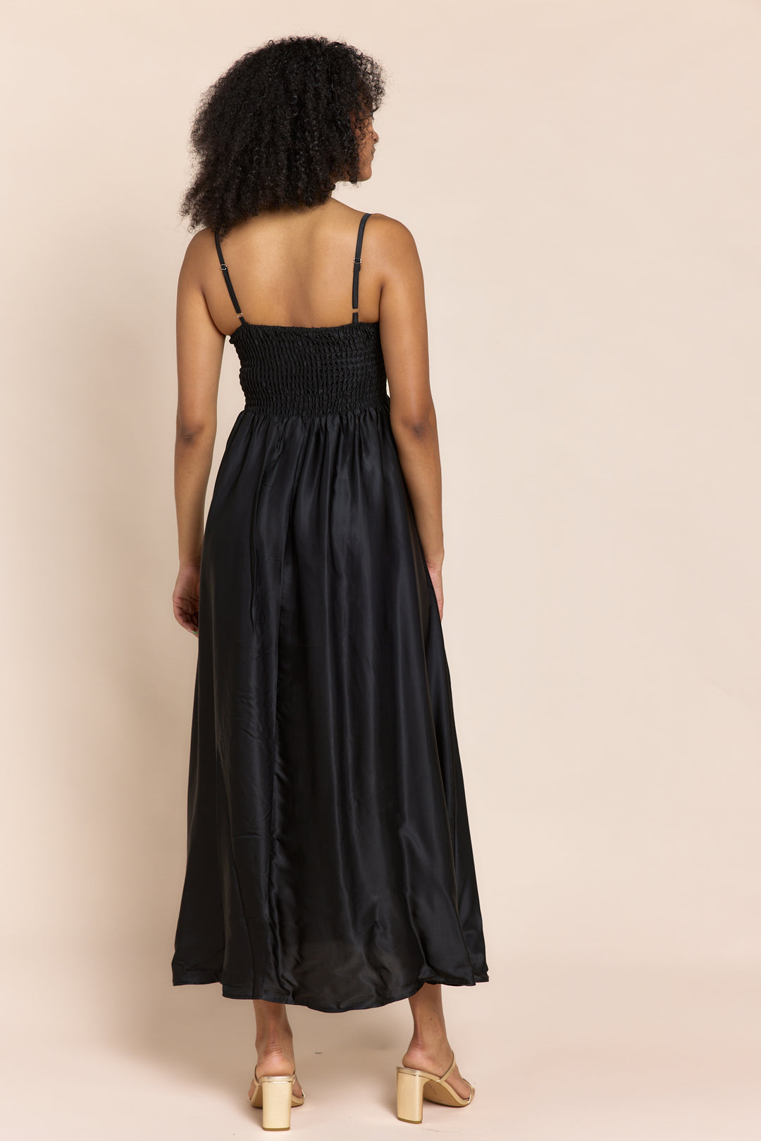 ARABELLA LUSTROUS ITALIAN SATIN EMPIRE-WAIST MAXI DRESS Shop-Sofia ARABELLA LUSTROUS ITALIAN SATIN EMPIRE-WAIST MAXI DRESS Shop-Sofia
