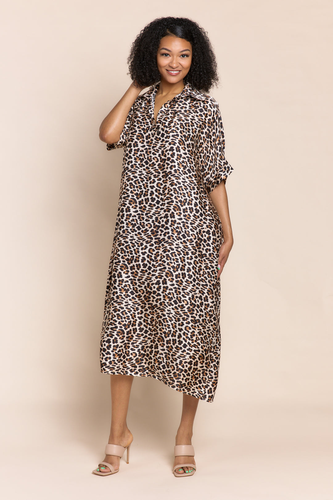 TANIA | Dresses | Dresses, Midi Dresses, PRINT, Satin, Short Sleeve | shop-sofia