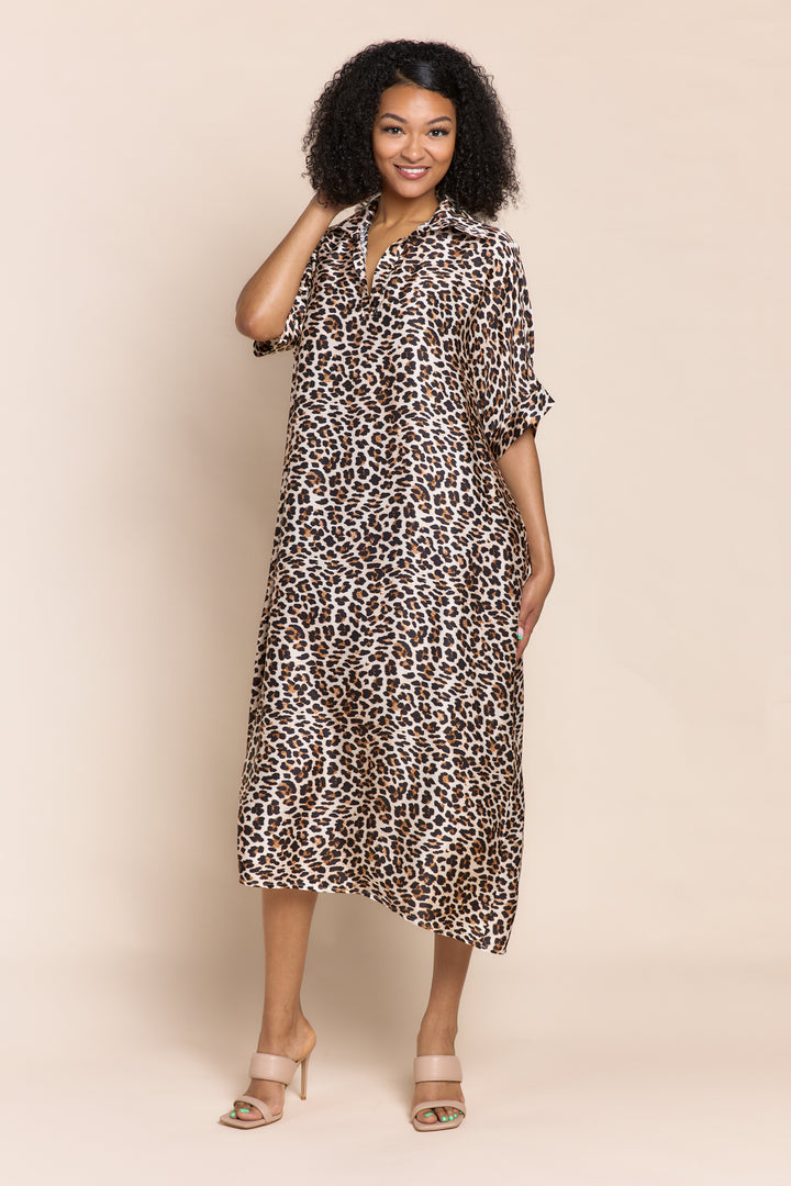 TANIA | Dresses | Dresses, Midi Dresses, PRINT, Satin, Short Sleeve | shop-sofia