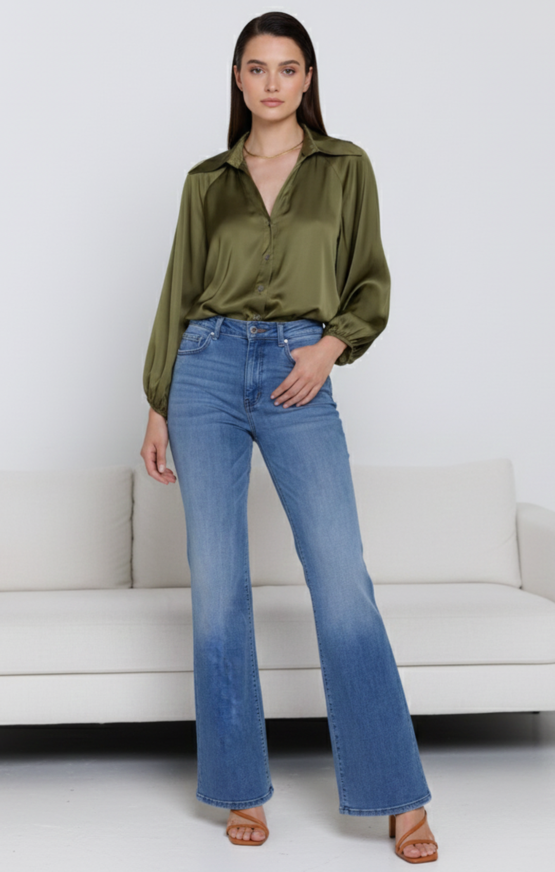 ✨ The Montreal Satin Button-Down Top