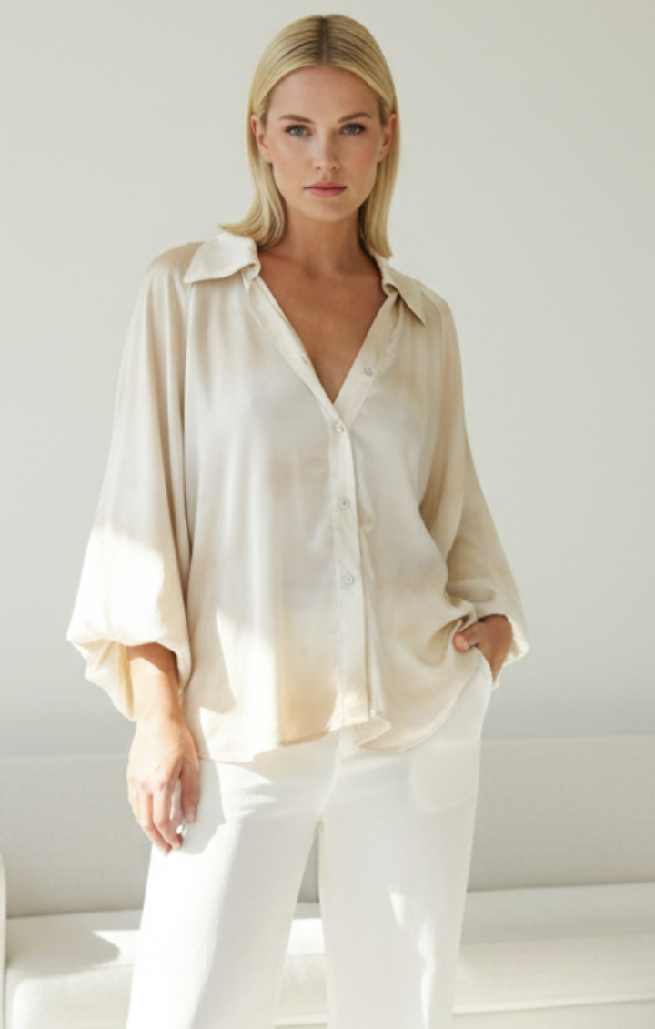 ✨ The Montreal Satin Button-Down Top