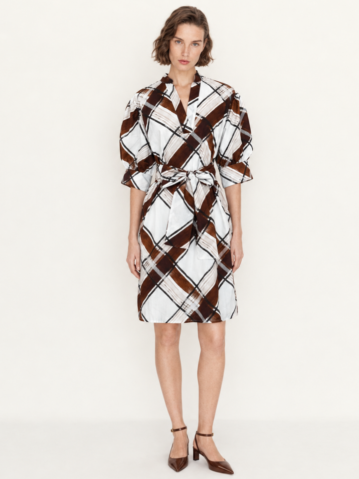 MASHA COTTON BELTED DRESS