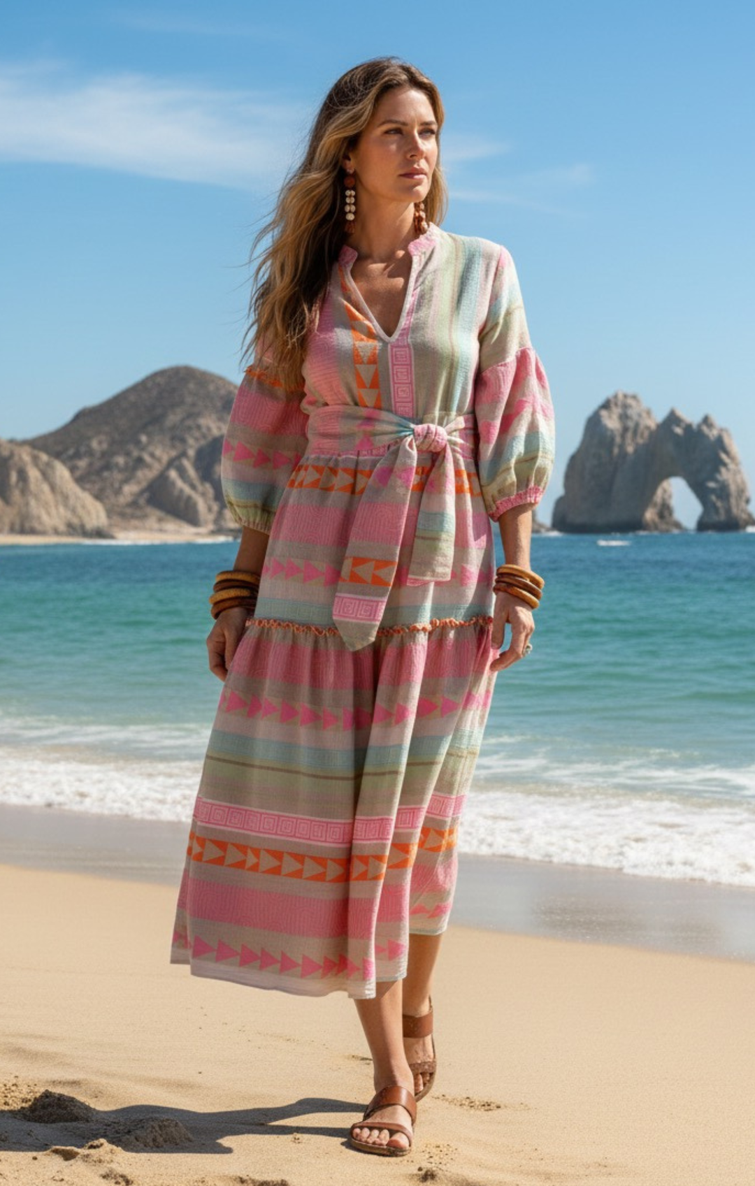 DONUSA BOHEMIAN MAXI DRESS