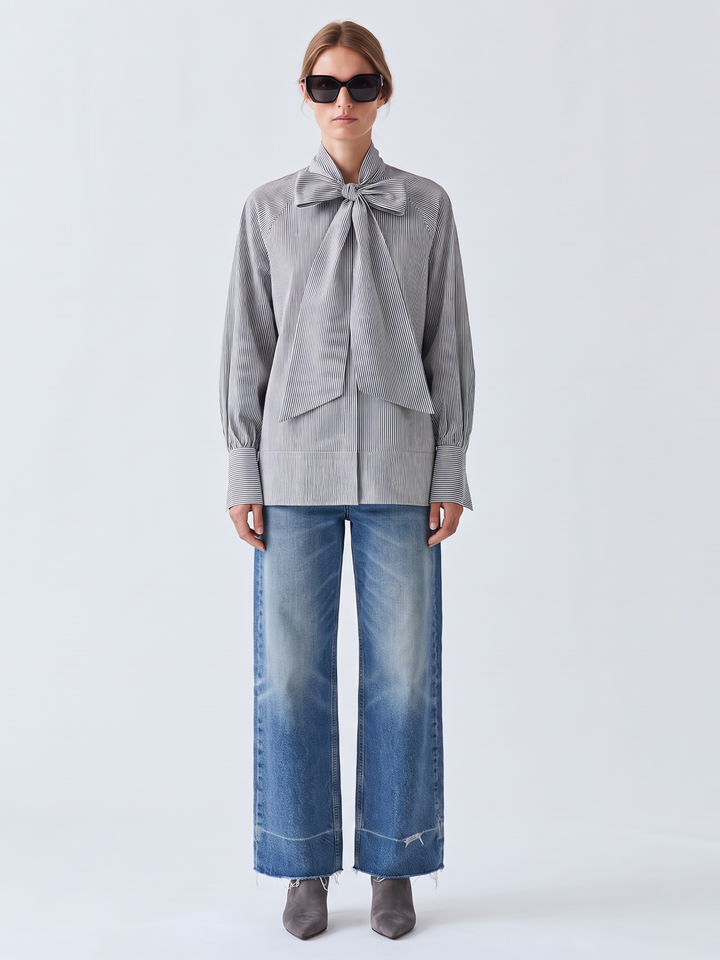 RAELYN BUTTON DOWN COTTON BLOUSE