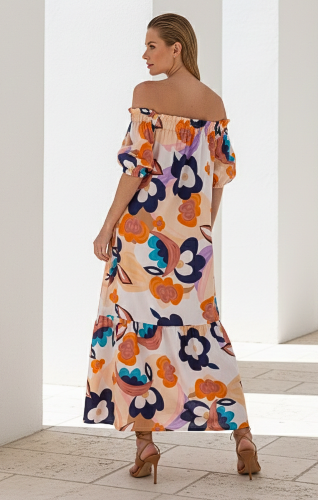 ARIA OFF-THE-SHOULDER MIDI DRESS Shop-Sofia ARIA OFF-THE-SHOULDER MIDI DRESS Shop-Sofia