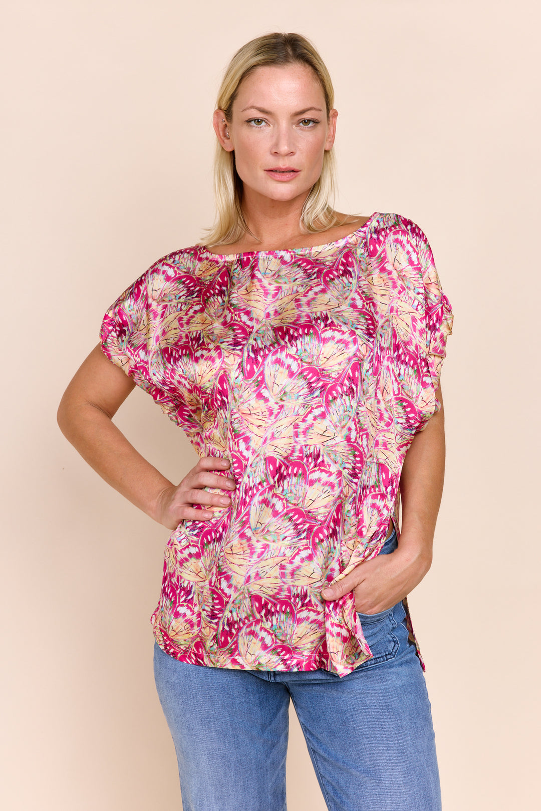 BEKAH | Tops | PRINT, Satin, Satin and Silk Tops, Tops | shop-sofia