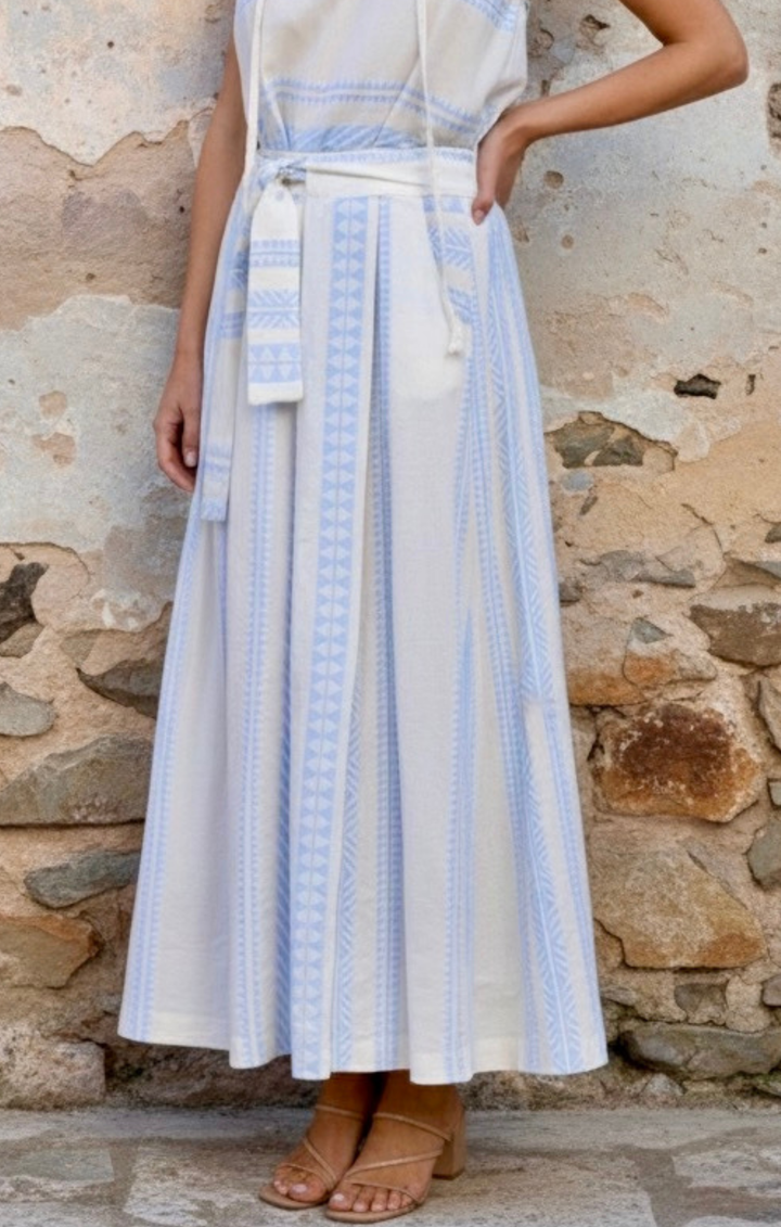 The Carrie Maxi Skirt in Jacquard Cotton Fabric