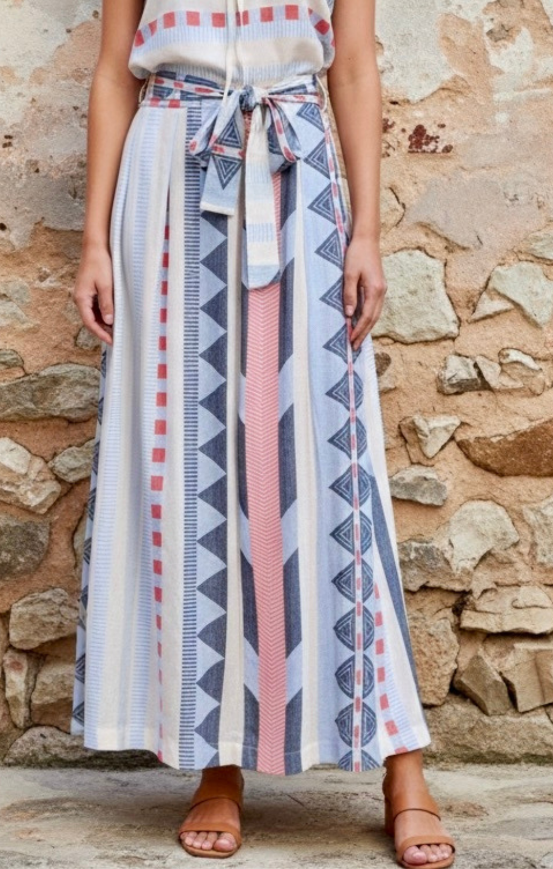 The Carrie Maxi Skirt in Jacquard Cotton Fabric