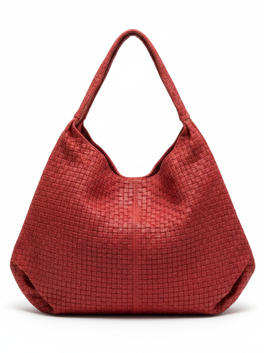 Genuine Italian Leather, Premium Leather Tote, Embossed Leather, Waffle TextureHobo Shoulder Bag, Slouchy Tote, Oversized Leather Bag, Everyday ToteVibrant Red Handbag, Rich Red Tote, Statement Bag, Braided Buy Red Leather Tote Online, Shop Italian Leather Bags, Luxury Tote Bag Sale