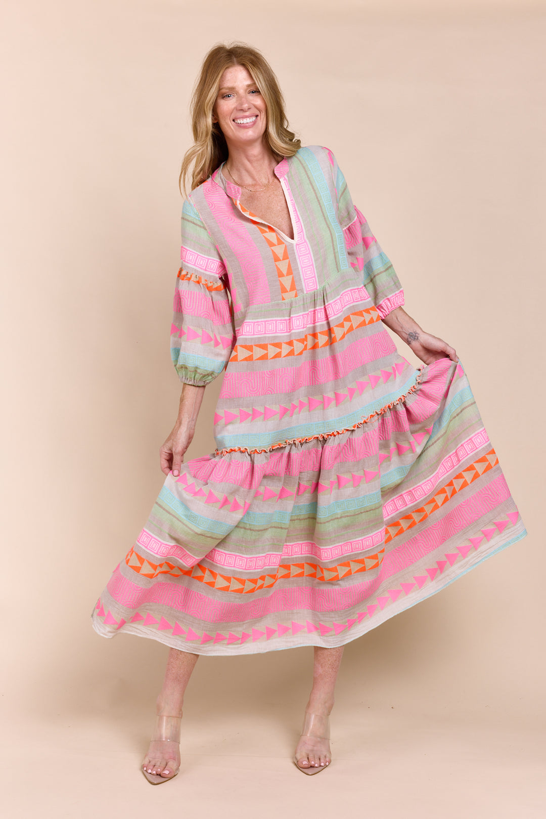 DONUSA BOHEMIAN MAXI DRESS