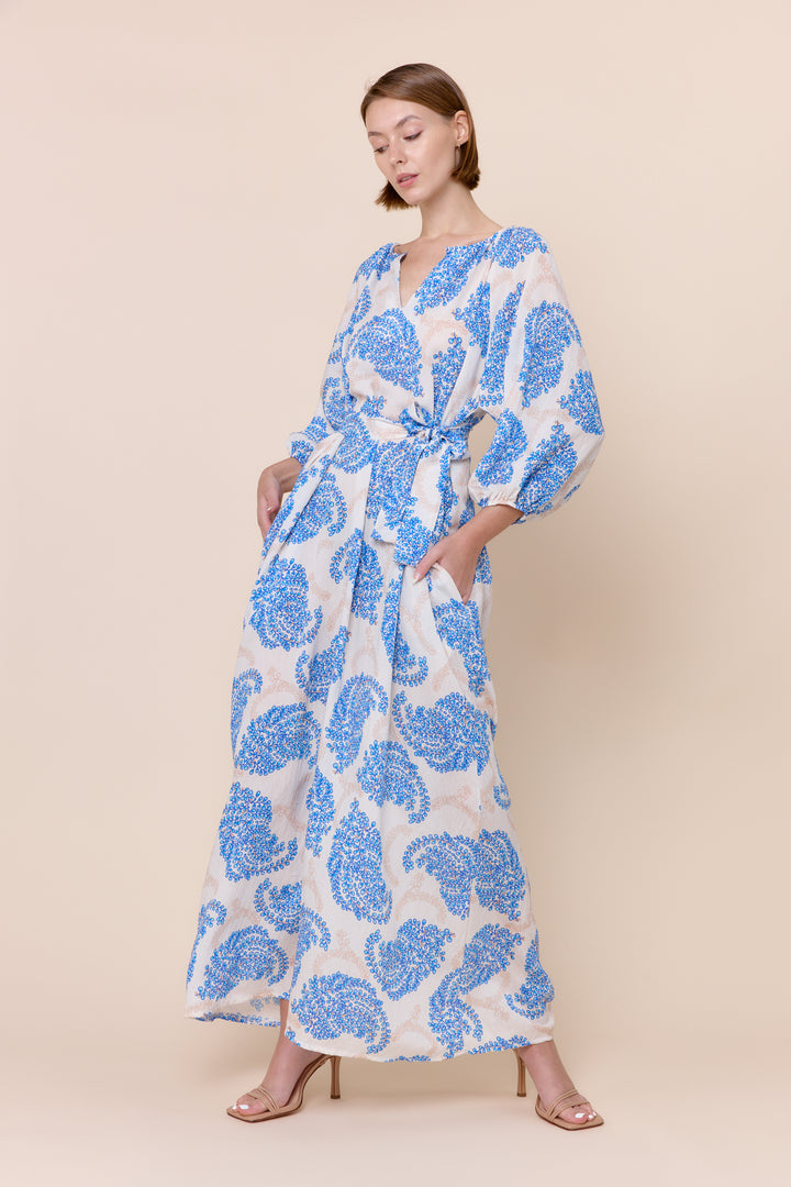 GIRONA | Dresses | 3/4 Sleeve, Dresses, Maxi Dresses, NEW ARRIVALS, PRINT, SPRING2025 | shop-sofia