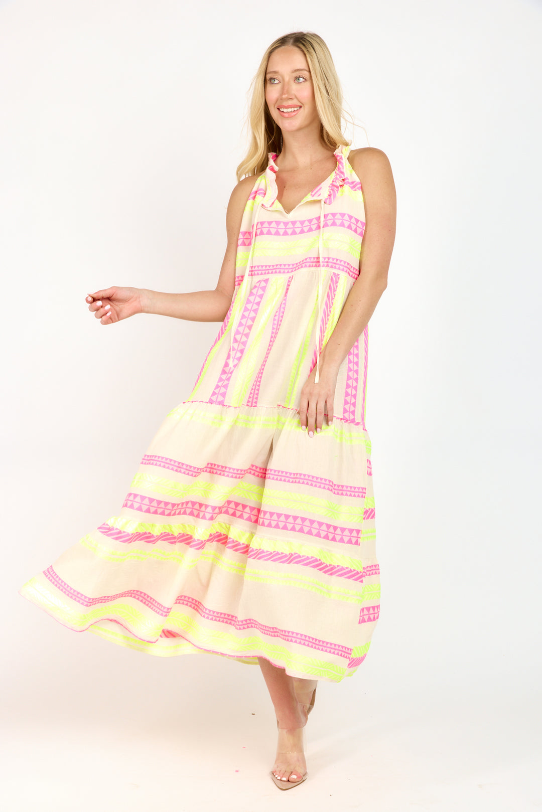The Harim Sleeveless Maxi Tiered Dress