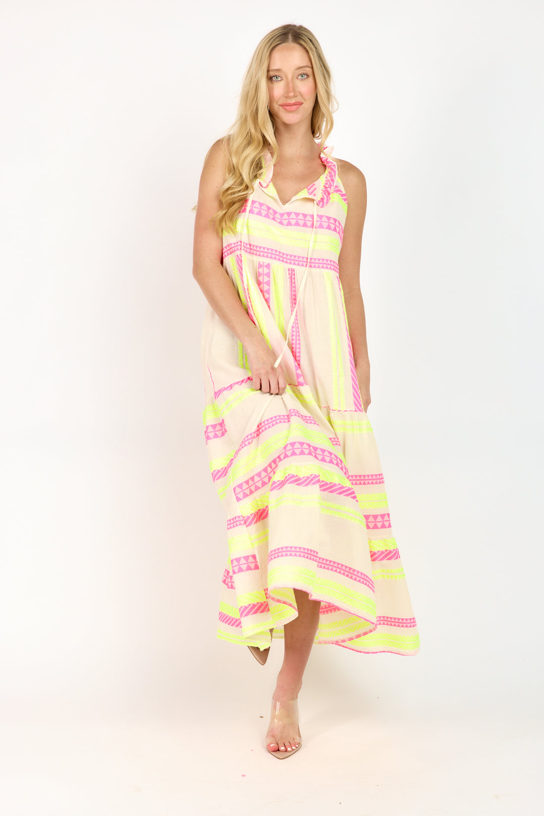 The Harim Sleeveless Maxi Tiered Dress