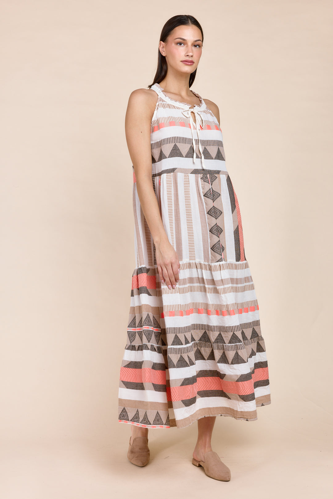 The Harim Sleeveless Maxi Tiered Dress