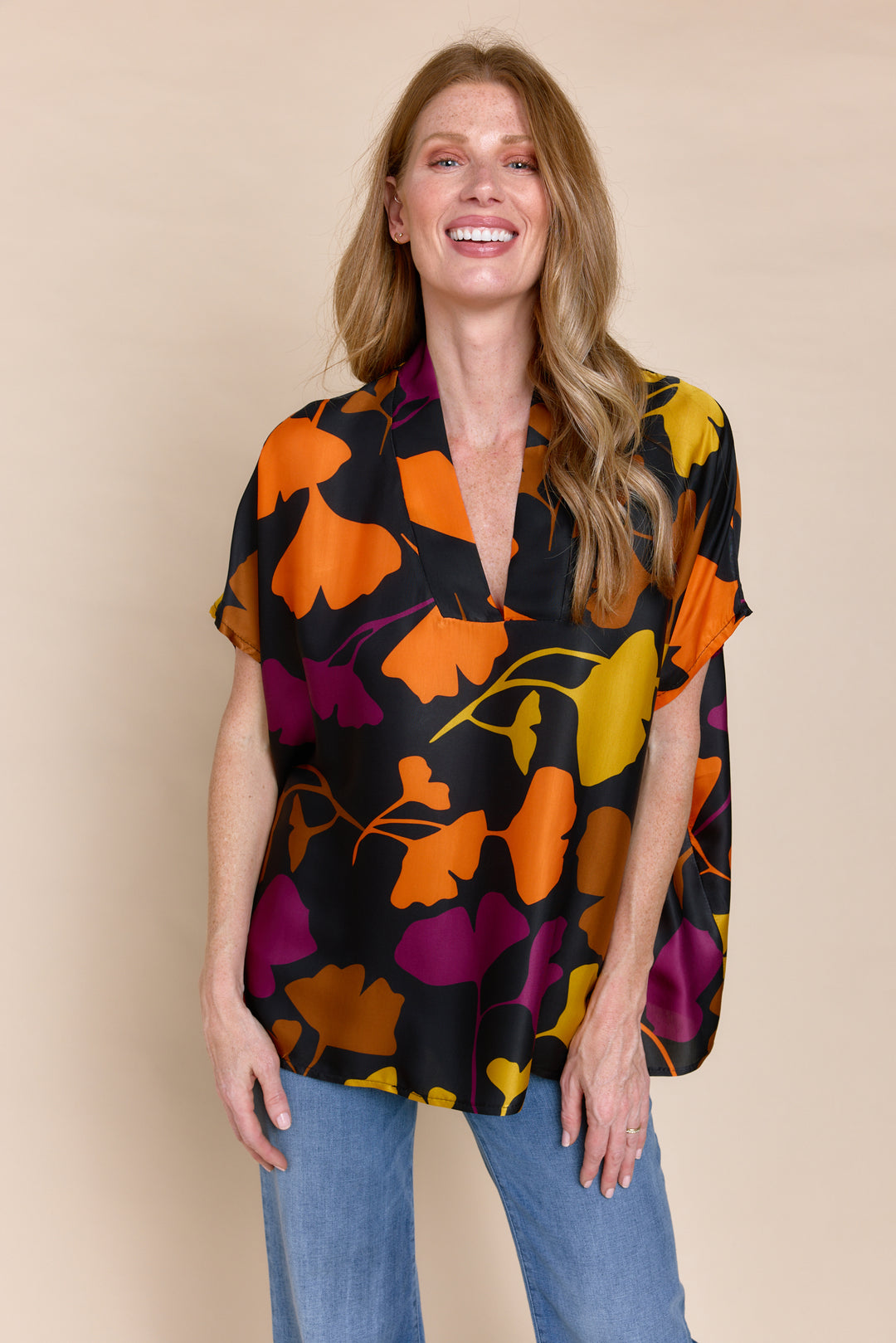 Inez V-Neck Dolman Top