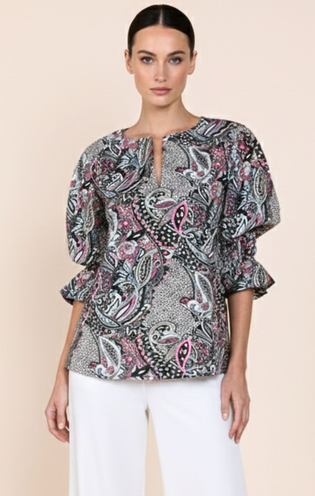 Josie Radiant  Puff-Sleeve Tunic