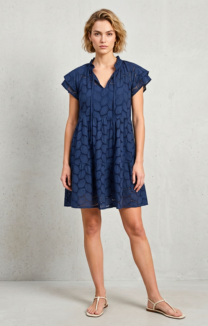 JULIA MINI EYELET DRESS