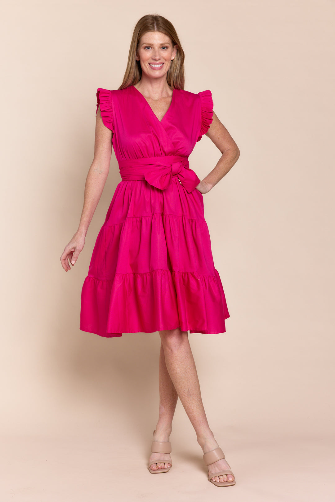 LAURE COTTON POPLIN RUFFLE DRESS Shop-Sofia LAURE COTTON POPLIN RUFFLE DRESS Shop-Sofia