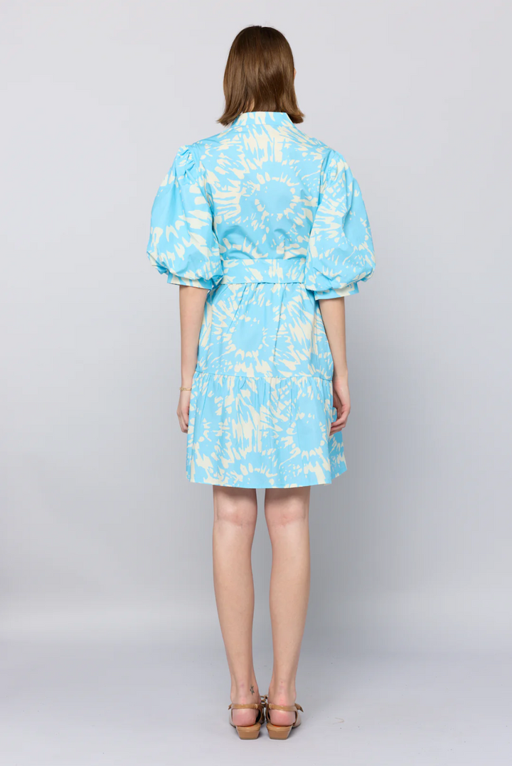 Mina Cotton Puff Sleeve Button Down  Dress