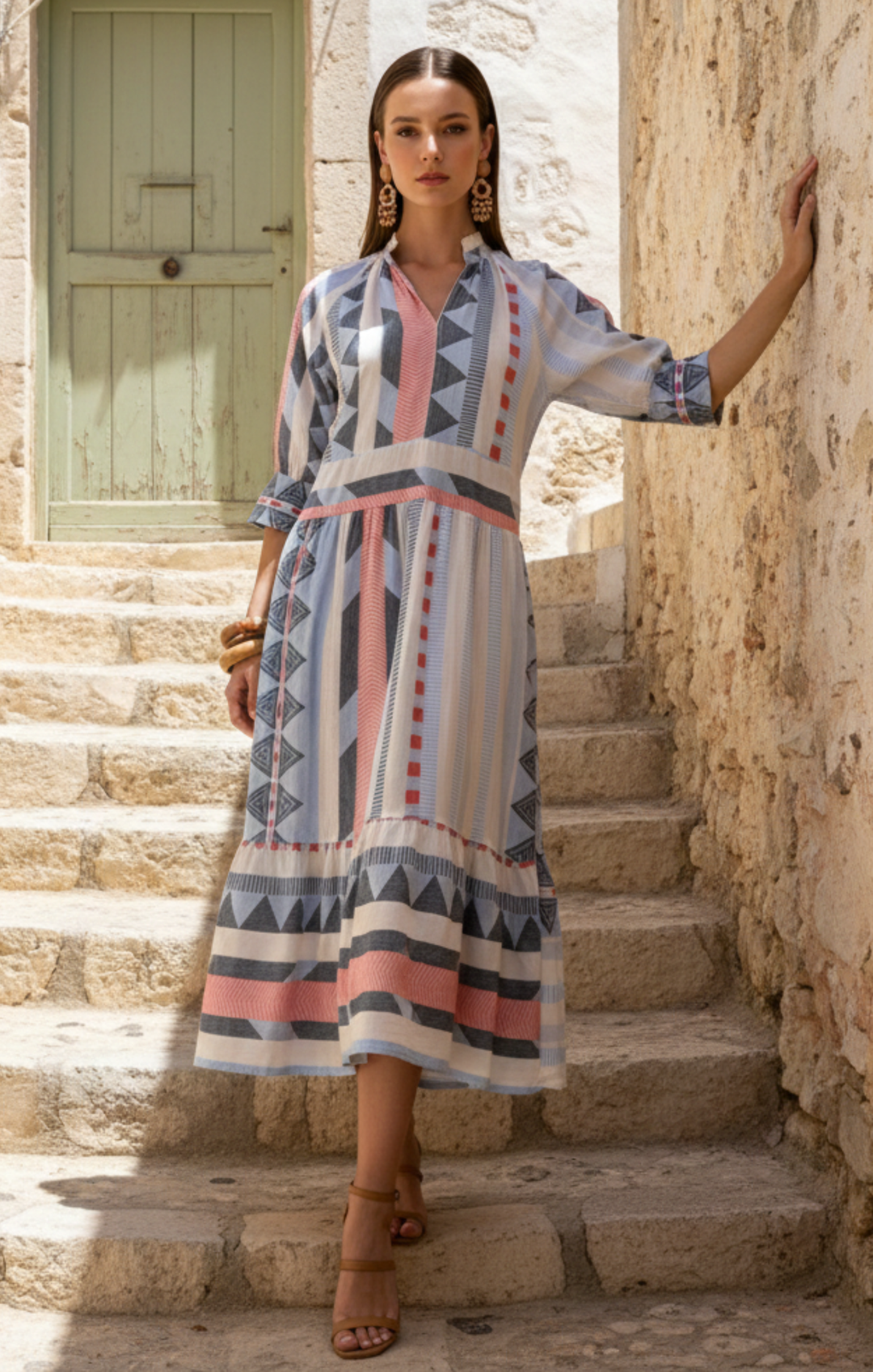 Rioja Bohemian Beach Midi  Dress