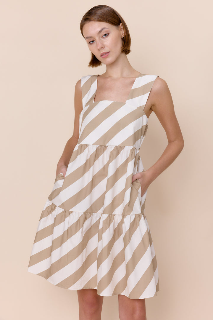 Rita Chic Italian Poplin Tiered Mini Dress