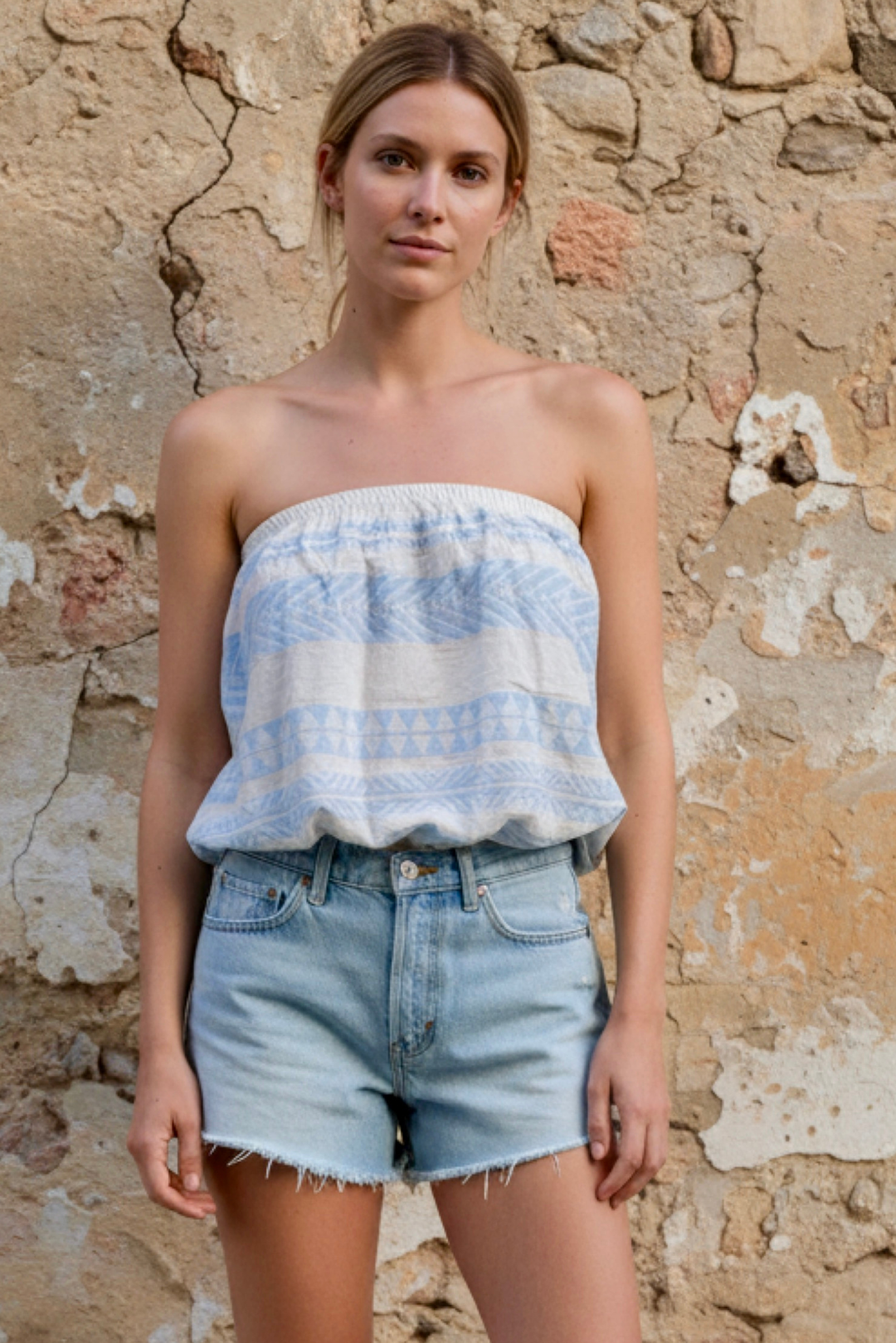 Sivan Coastal Chic Textured Bandeau Top