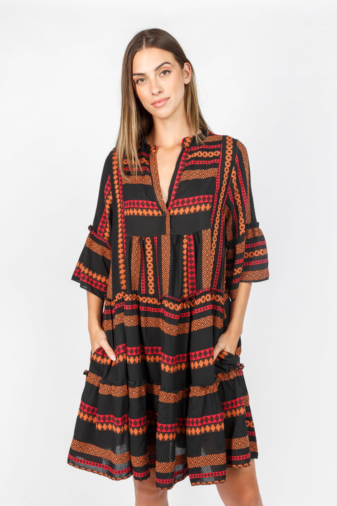 The Tori Tiered Mini Cotton Dress