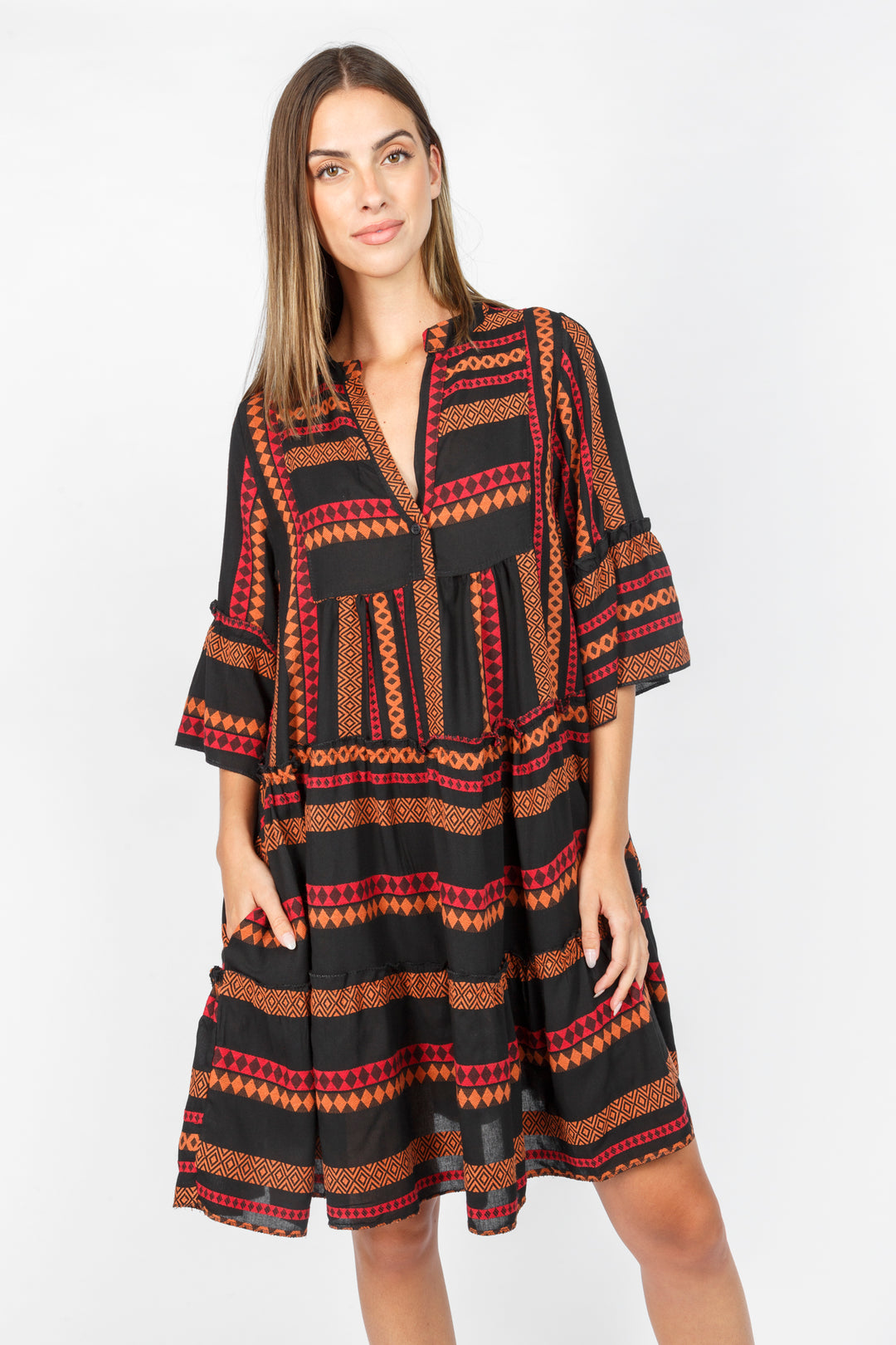 The Tori Tiered Mini Cotton Dress