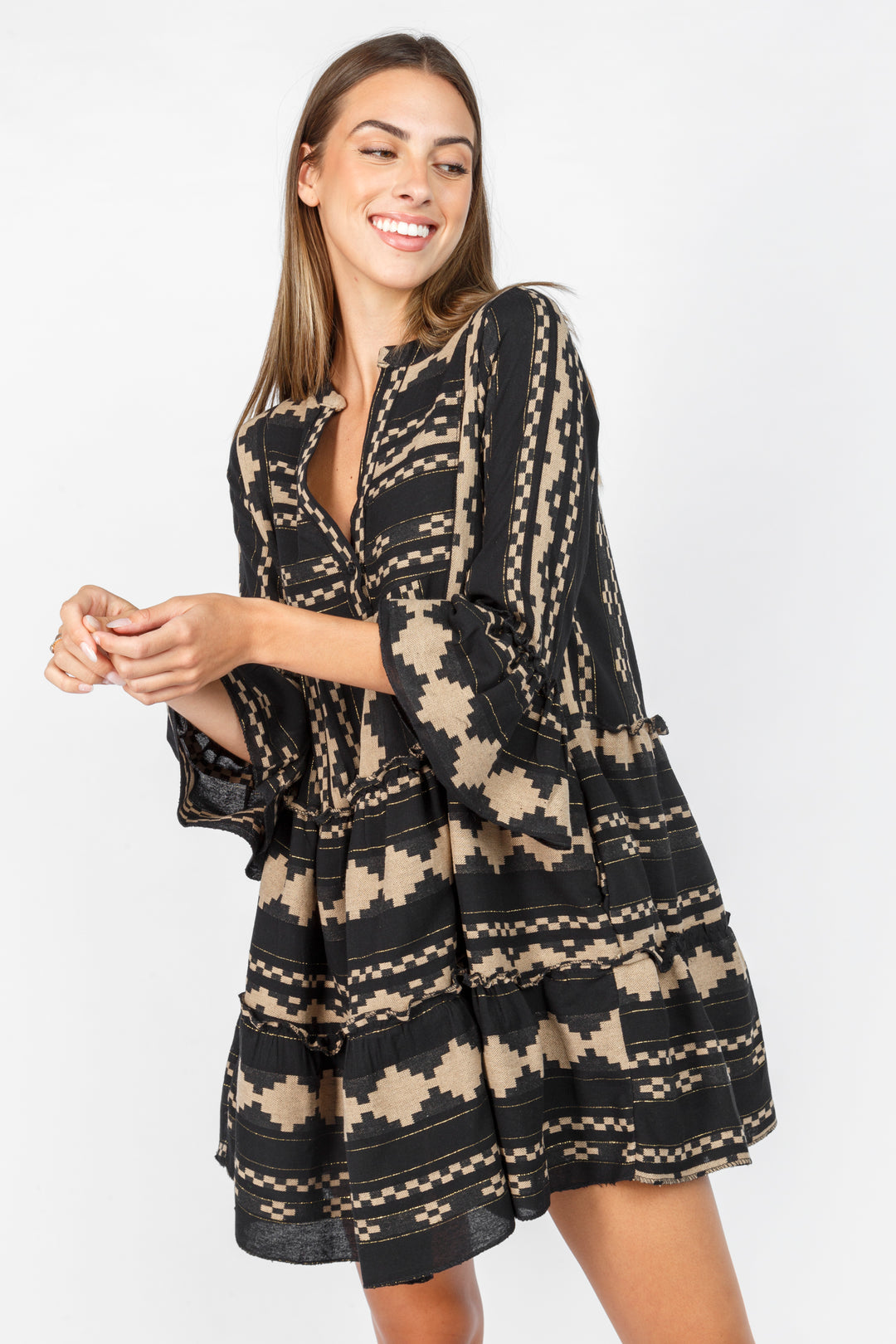 The Tori Tiered Mini Cotton Dress