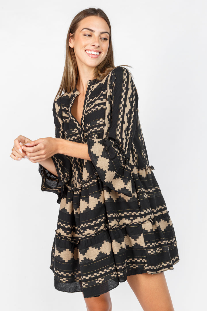 The Tori Tiered Mini Cotton Dress