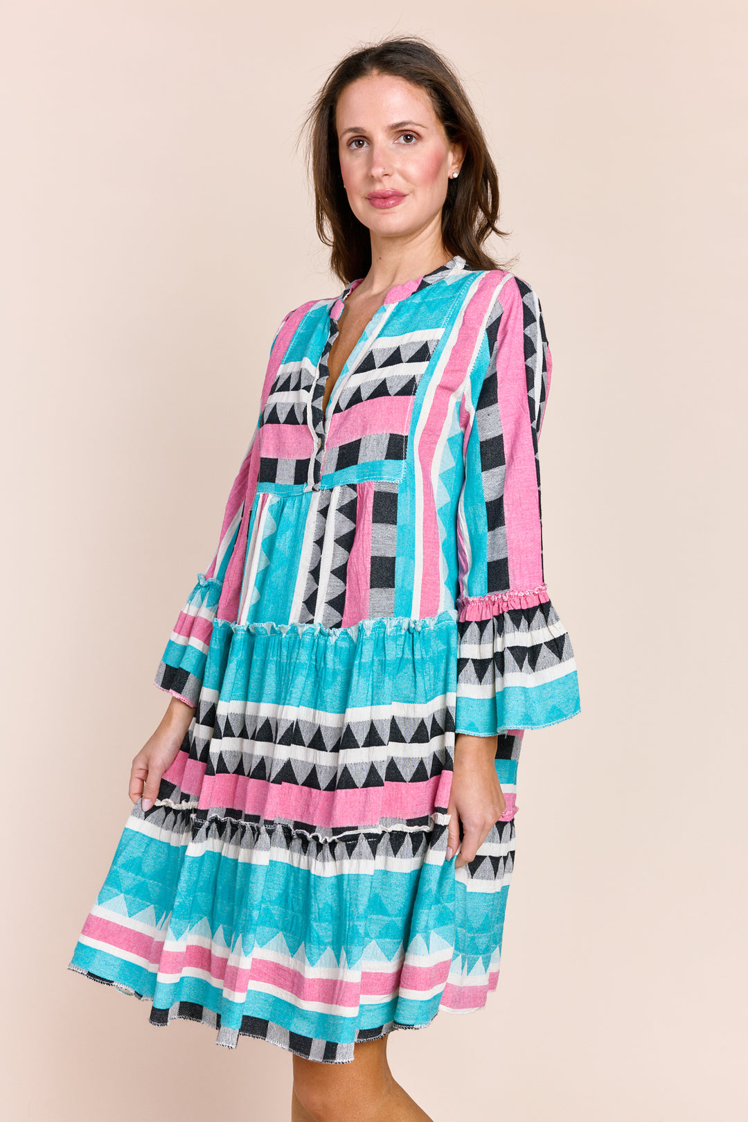 The Tori Tiered Mini Cotton Dress