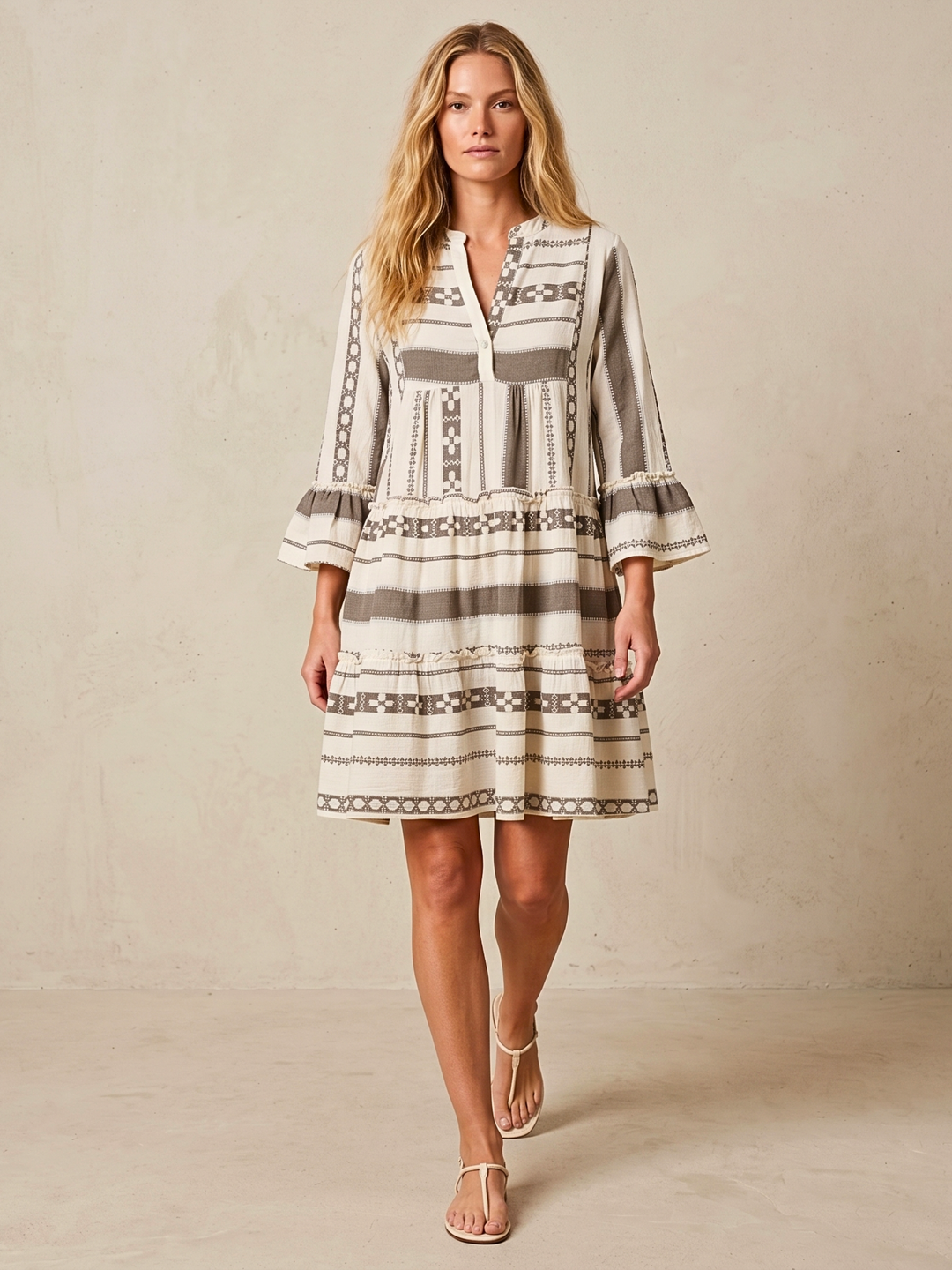 THE TORI TIERED MINI COTTON DRESS