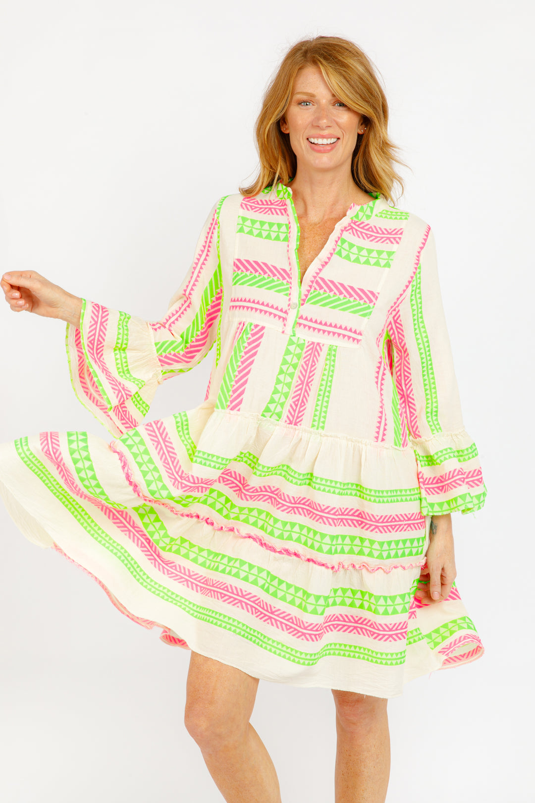 The Tori Tiered Mini Cotton Dress