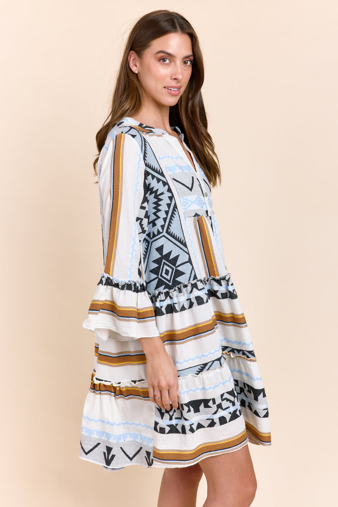 The Tori Tiered Mini Cotton Dress