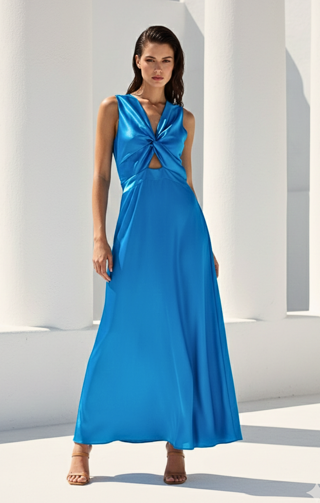 LELA SATIN MAXI  DRESS