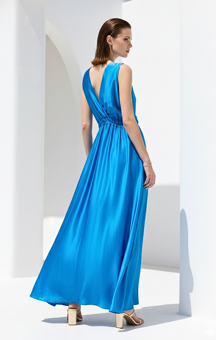 LELA SATIN MAXI  DRESS