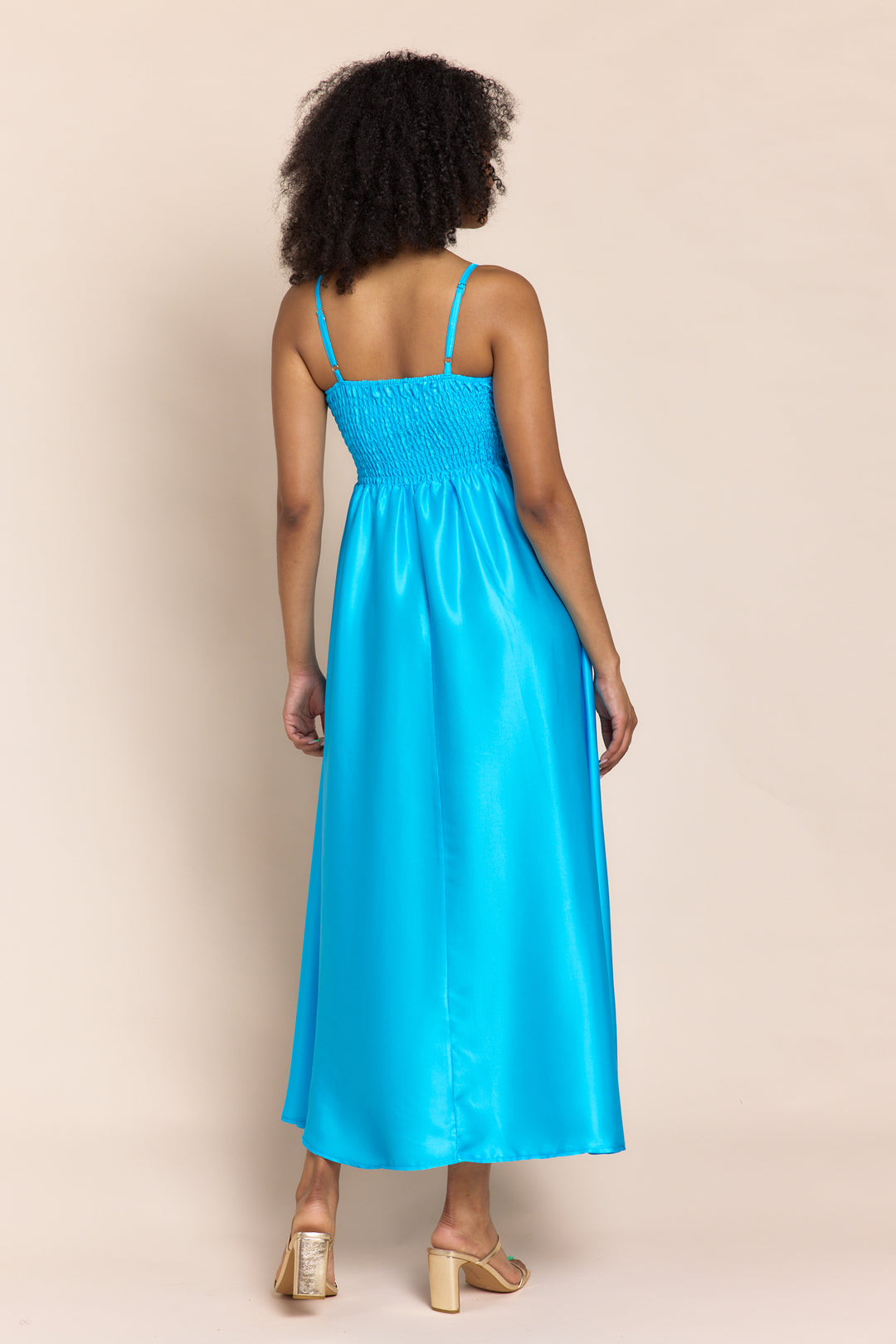 ARABELLA LUSTROUS ITALIAN SATIN EMPIRE-WAIST MAXI DRESS Shop-Sofia ARABELLA LUSTROUS ITALIAN SATIN EMPIRE-WAIST MAXI DRESS Shop-Sofia