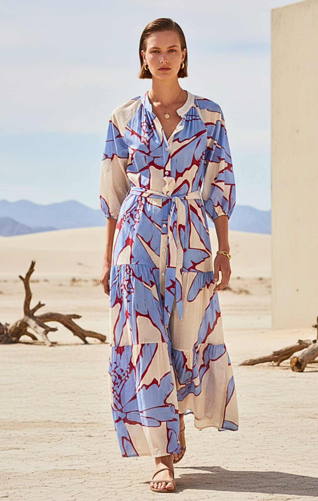 boho chic cotton voile tiered maxi dress brunch weddings resort vacation brunch summer spring 