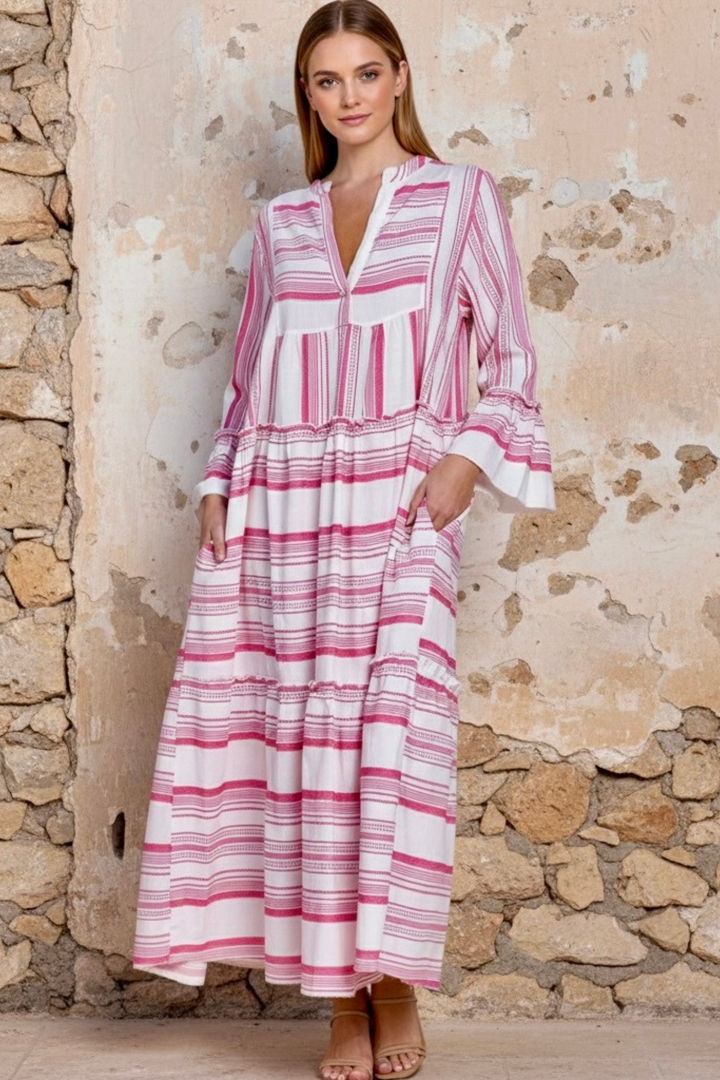 The Barcelona Tiered Coton Maxi Dress