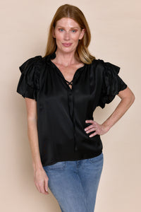 CALI | Tops | Blouse, On Sale, Satin, Satin and Silk Tops, SOLIDS, SS23, Tops | shop-sofia