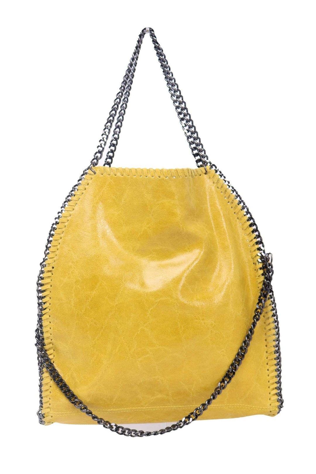 CASSIE YELLOW 2-WAY HANDBAG WITH CHAIN STRAP | On Sale | shop-sofia