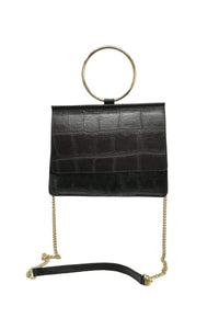 COLE BLACK EMBOSS CROSS BODY BAG | Crossbody, HANDBAGS, import_2020_03_03_175913, Leather | shop-sofia