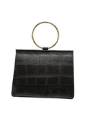 COLE BLACK EMBOSS CROSS BODY BAG